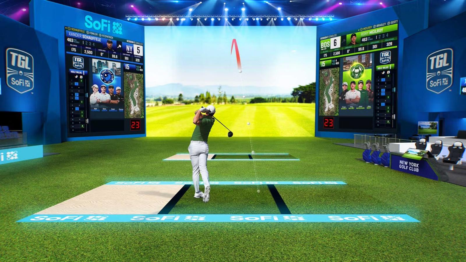 TGL indoor golf at SoFi Center
